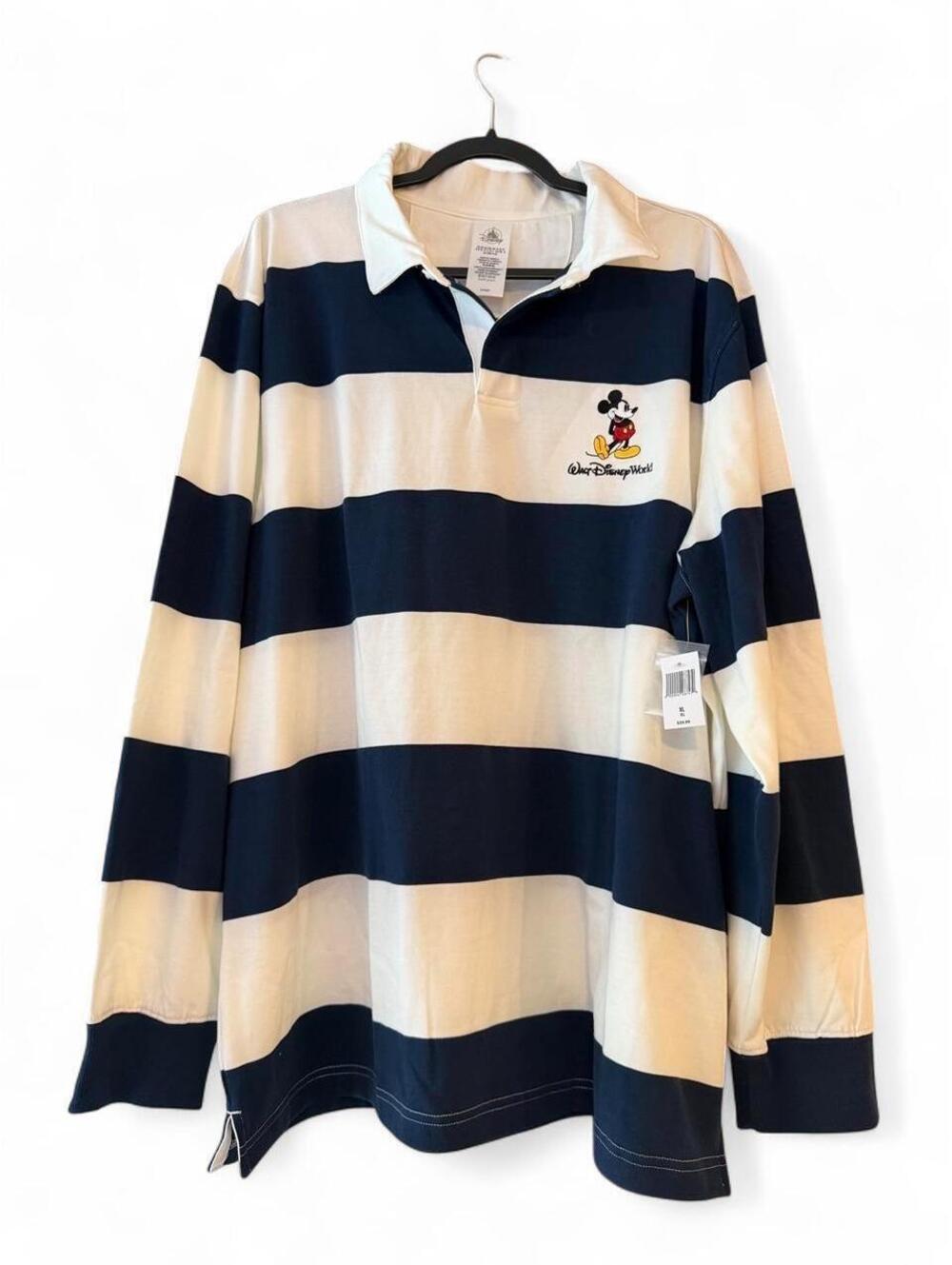 Disney Parks Mickey Mouse Striped Rugby Shirt